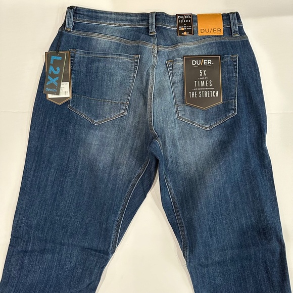 NWT DUER Mens Performance Denim Relaxed Fit Galactic Wash - Picture 4 of 8